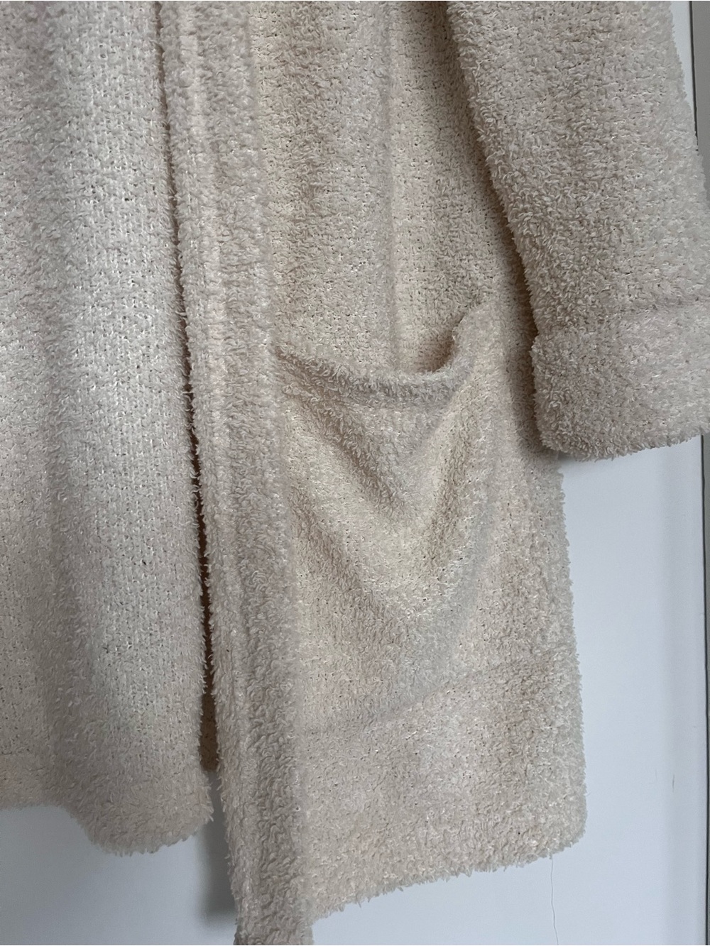 Cozy Cream fuzzy Cardigan/ Robe